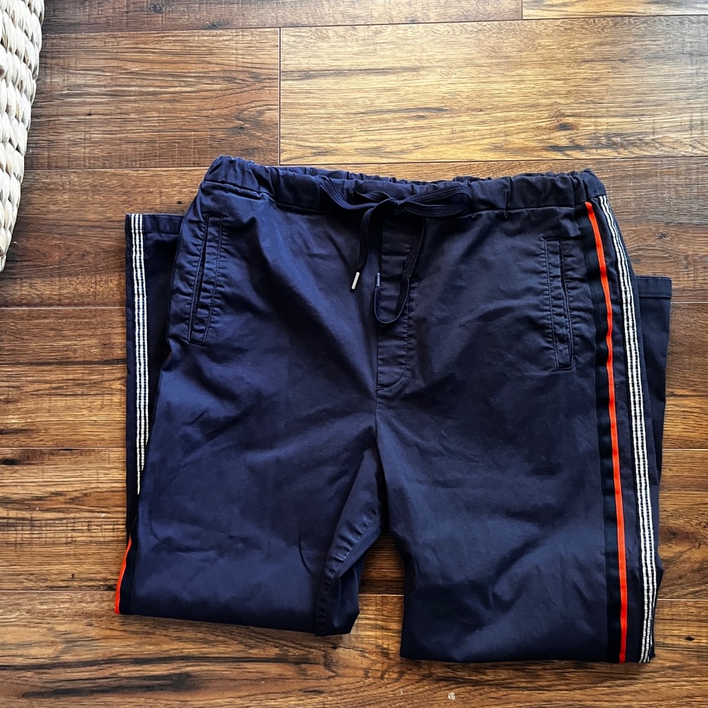 Maeve Anthropologie Navy Blue Tuxedo Pants Size Large